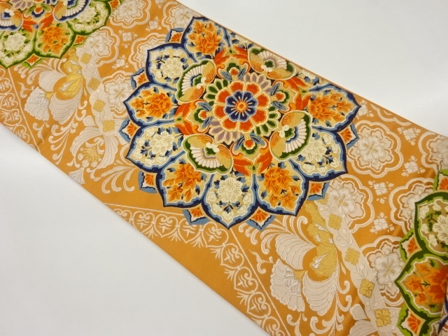 JAPANESE FUKURO OBI / WOVEN FLOWER CREST